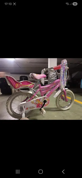 Bicicleta infantil rosa 3 años