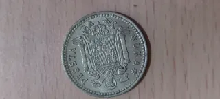 Moneda 1 Peseta Española Escudo