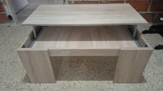Mesa de centro elevable madera y metal