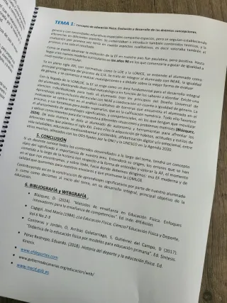 Temario Oposiciones Educación Fisica