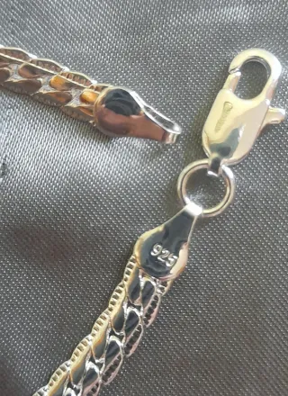 Conjunto Pulsera y Cadena Plata 925