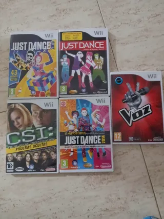 Lote 5 Juegos Wii: Just Dance, CSI, La Voz