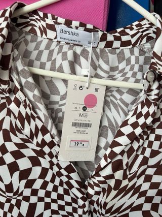 Camisa estampado psicodélico Bershka Talla M-Nueva
