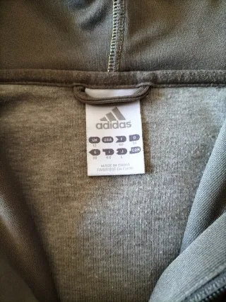 Chaqueta Adidas gris cremallera talla 38