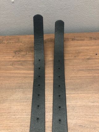 2 Cinture Pelle Diesel Nere Fibbia Argento