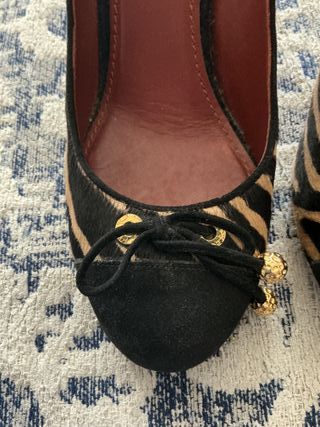Scarpe décolleté Marc Jacobs zebrate e nere 39