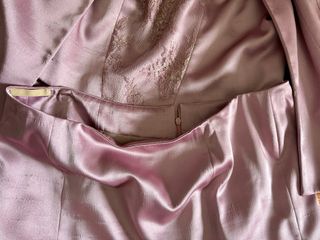 Vestido de madrina rosa con chaqueta. Talla 46