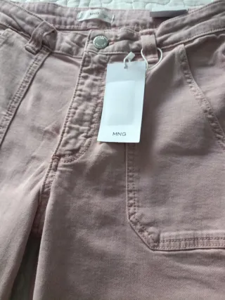 Pantalones culotte Mango rosas