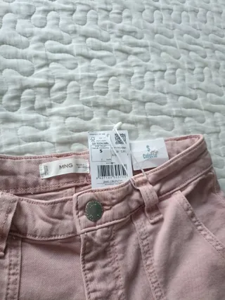 Pantalones culotte Mango rosas