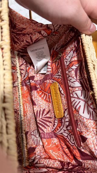 Bolso amarillo de rafia