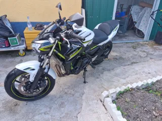 Kawasaki Z650 Naked Verde y Blanca limitada A2.