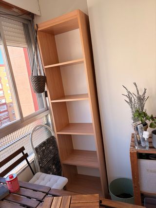 Estantería de madera de 4 baldas
