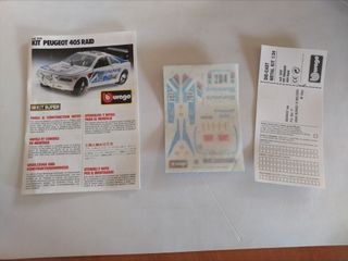 Kit Montaje Burago Peugeot 405 Raid 1:24