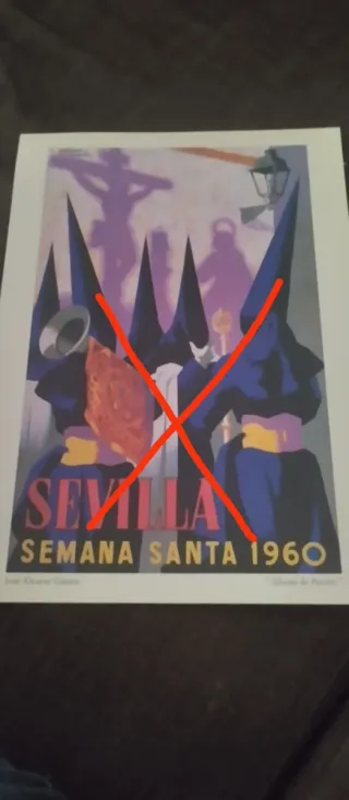 Cartel Semana Santa Sevilla siglo XX. La unidad 10