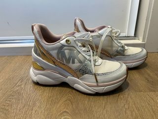 Zapatillas Michael Kors Doradas Blancas