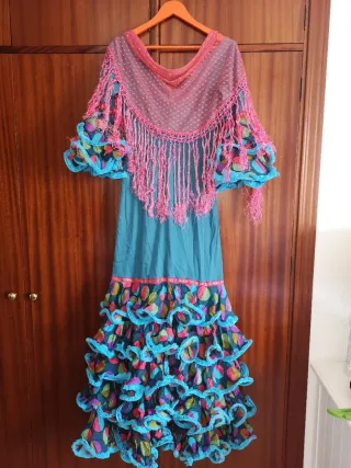 Traje de flamenca talla L