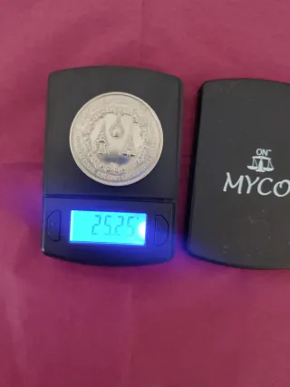 Moneda Plata Tailandia 50 Bath 1974