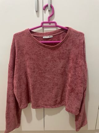 Jersey rosa manga larga talla M
