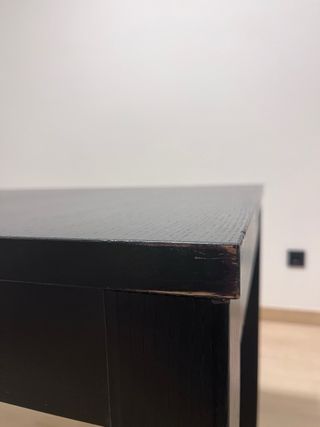 Mesa comedor extensible BJURSTA negra de Ikea