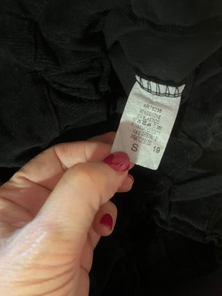 Pantaloni velluto a coste neri taglia S