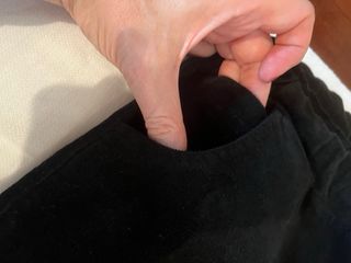 Pantaloni velluto a coste neri taglia S