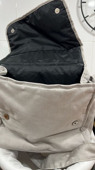 Bolso Carrito Bebecar Beige y Negro