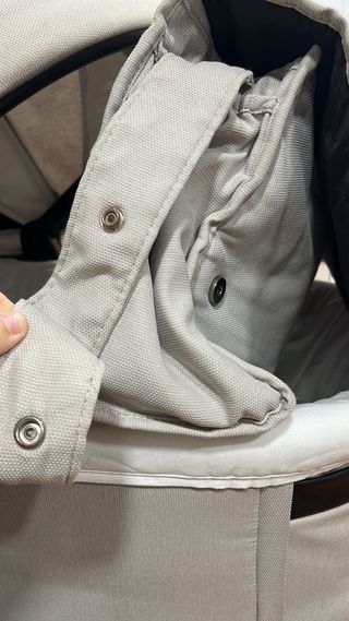 Bolso Carrito Bebecar Beige y Negro