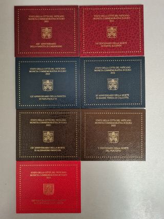 15 Monedas 2 Euros Vaticano Estuche Original