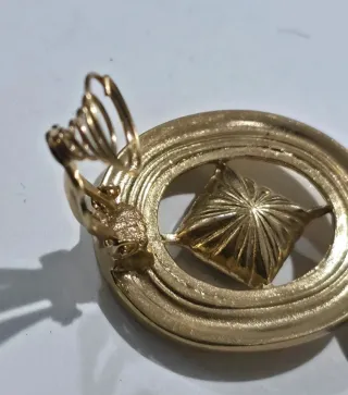 Orecchini vintage clip YSL blu oro