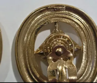 Orecchini vintage clip YSL blu oro