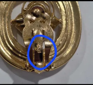 Orecchini vintage clip YSL blu oro