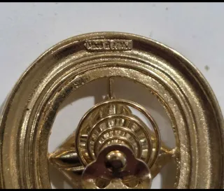 Orecchini vintage clip YSL blu oro