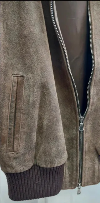 Giubbotto Vera Pelle Bomber Marrone Tg. 50