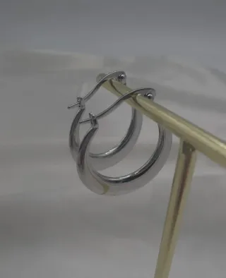 Pendientes Aro Plateados