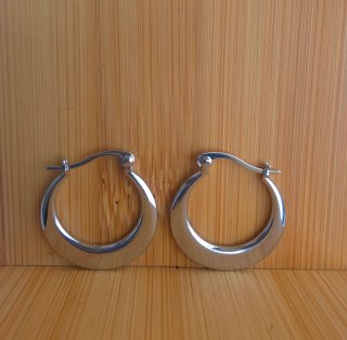 Pendientes Aro Plateados brillantes