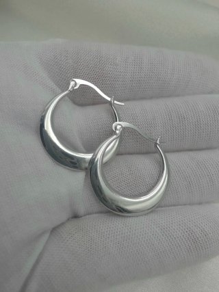 Pendientes Aro Plateados brillantes