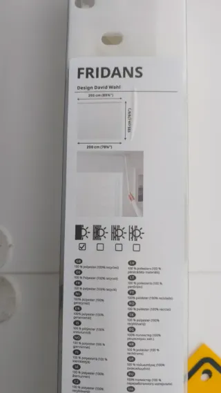 Estor IKEA FRIDANS 200x195 blanco nuevo
