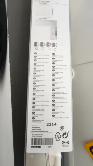 Estor IKEA FRIDANS 200x195 blanco nuevo