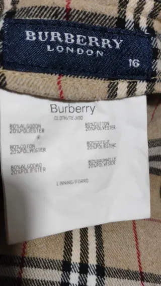 Gonna Burberry a quadri beige