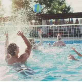 Balón Playa Neopreno 16cm Multicolor + Aguja