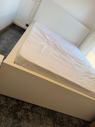 Cama Matrimonio 140 + Cabecero + 2 Cajones