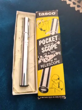 Tasco Pocket Micro-Tel Scope 30x Microscope 8x Tel