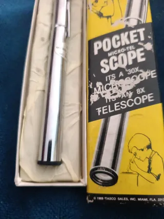 Tasco Pocket Micro-Tel Scope 30x Microscope 8x Tel
