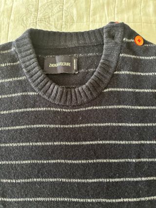 Jersey Zadig & Voltaire rayas negro/rojo