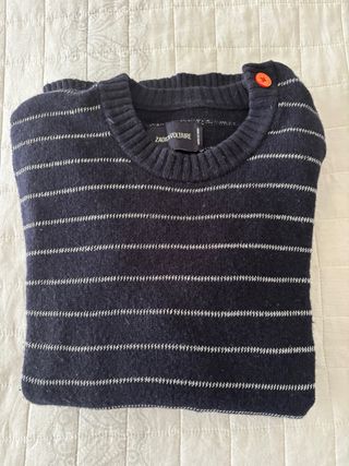 Jersey Zadig & Voltaire rayas negro/rojo