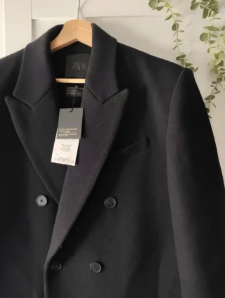 Abrigo Lana Zara Negro