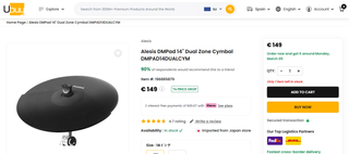 3 Plato Batería Electrónica Alesis 12+14+16+triple