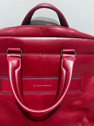 Maletín Piquadro Rojo Piel