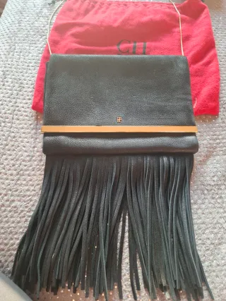 Bolso Carolina Herrera Piel Negro Dorado