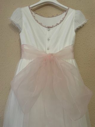Vestido precios traje Comunión Niña Blanco y Rosa